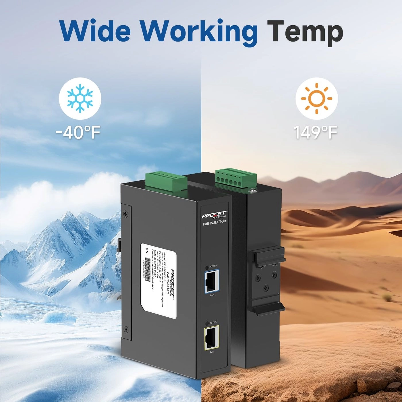 PT-PSE104GO-30 - 55V DC 30W 1 IEEE802.3at/af 10/100/1000Mbps