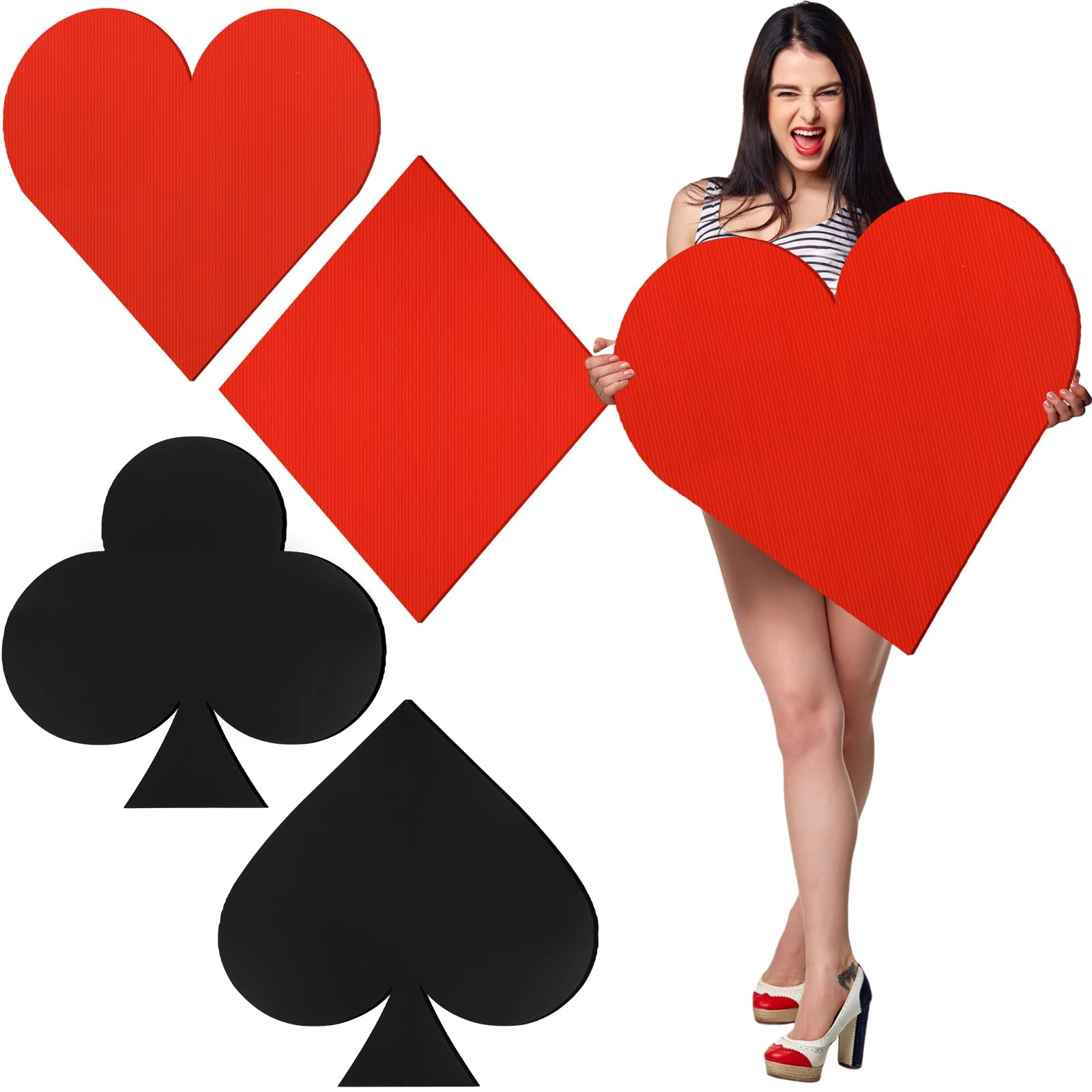 Simgoing Jumbo Casino Playing Cards - 4 Pcs Birthday Party