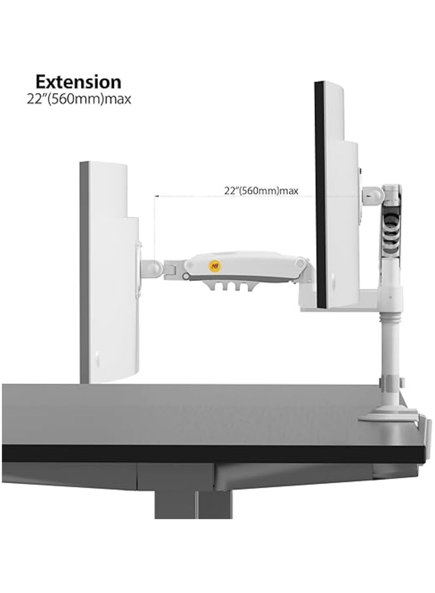 Dual Monitor Arm - 27 in 100x100mm