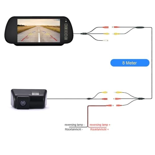 JCJC7892DJTUS - 1280*720 Night Vision + 7" Reverse Mirror - 2 video input