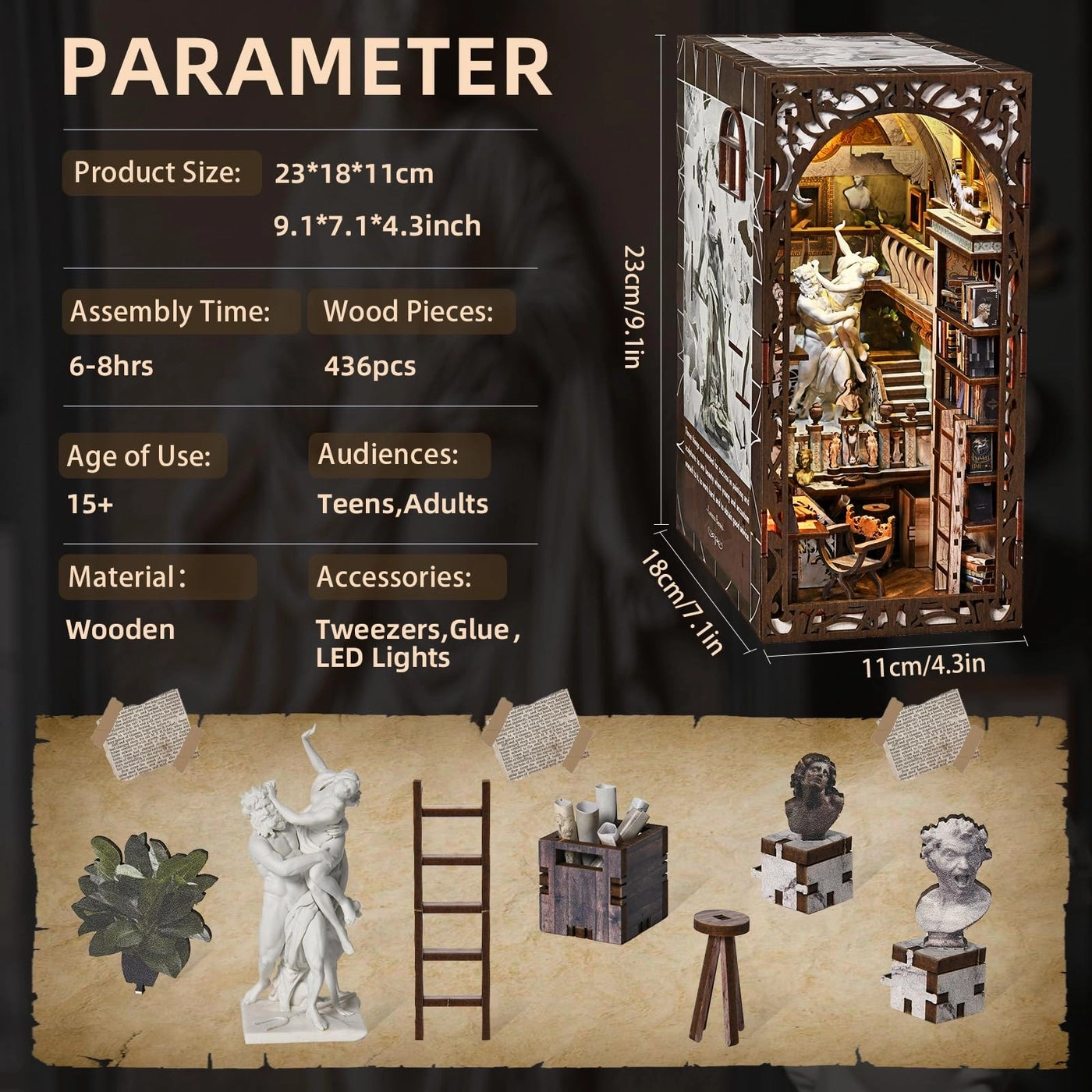 Berninis Sculpture Workshop - DIY 3D Wooden Puzzle LED Light