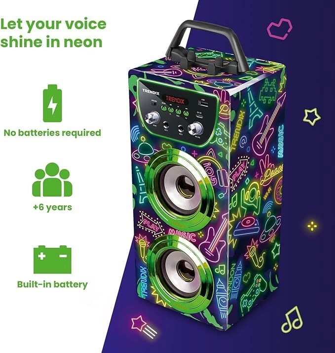 Trendix Neon World Karaoke Machine - 5 to 14 years