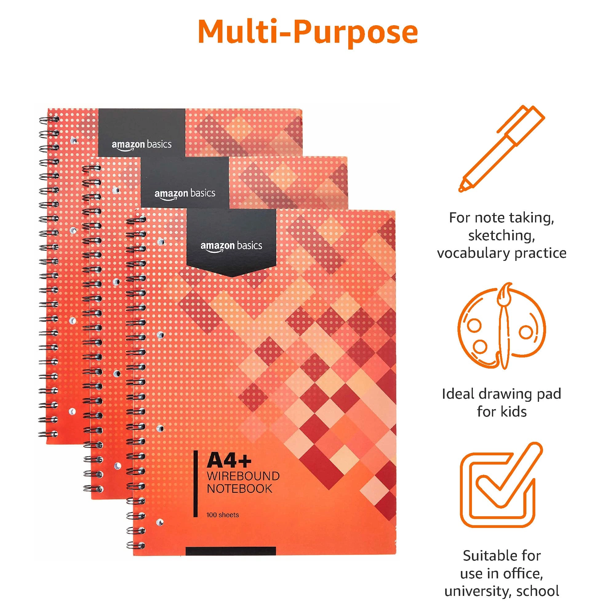 Wirebound Notebook A5 Spiral - Lined 200 Pages