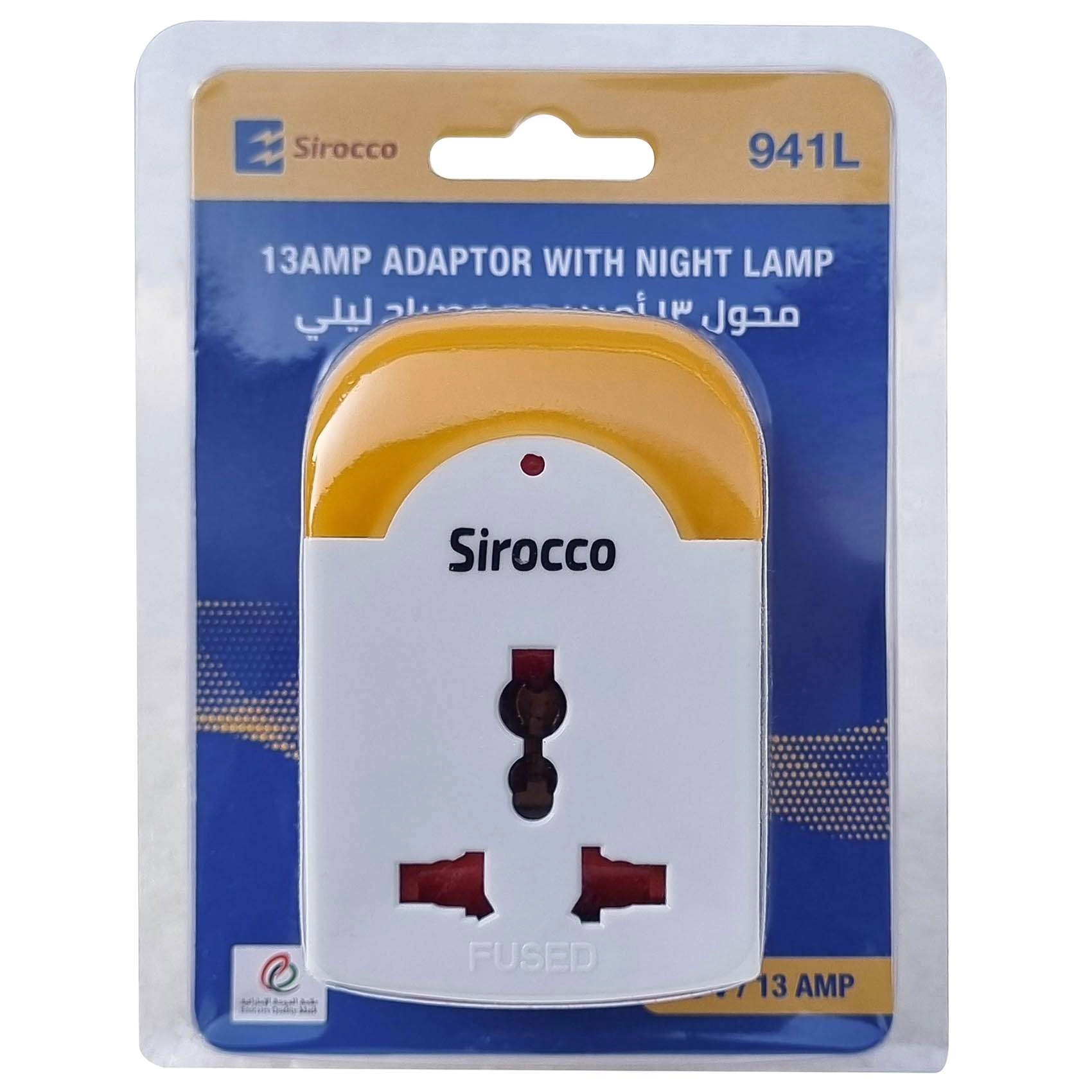 Sirocco Fused Adaptor with Night Lamp