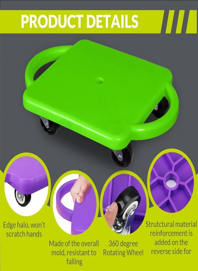 Sitting Scooter Board - Handles Plastic Purple
