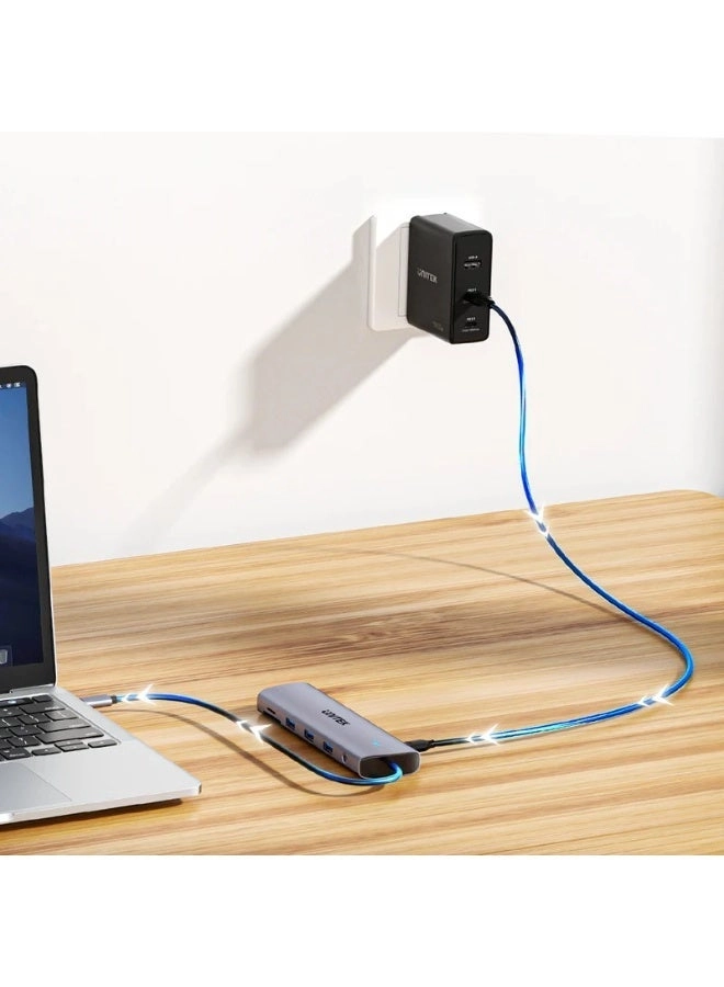 D1113A - 9-in-1 USB-C Hub 3x USB-A 5Gbps HDMI 4K@30Hz PD 100W