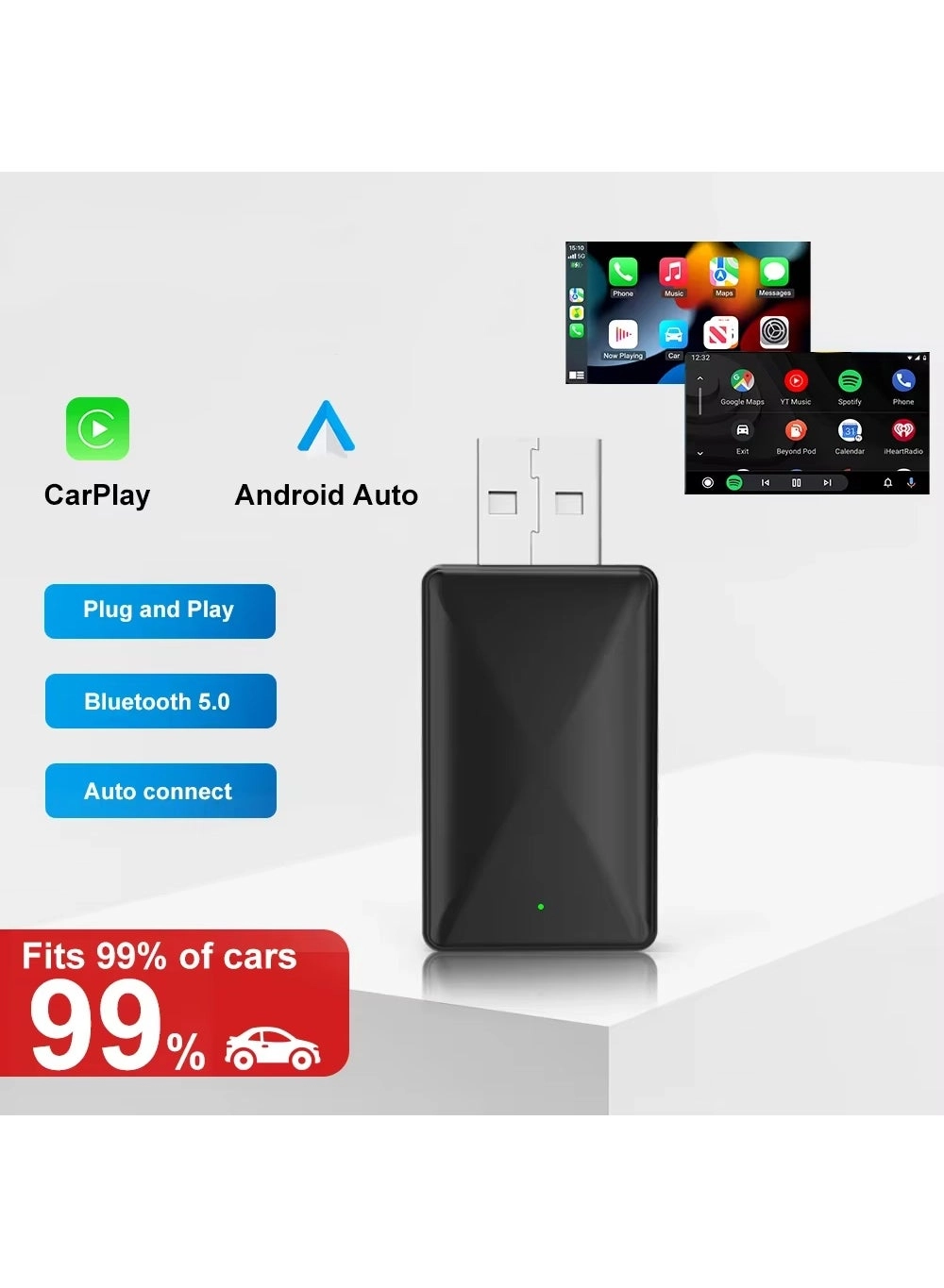 Wireless Carplay Adapter - Wireless Apple iPhone Android Phone