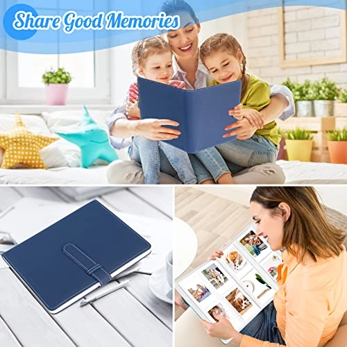 3.5x2.3" 256 Pockets PU Leather Photo Album