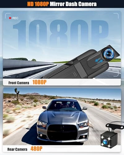 Mirror Dash Cam - 1080P