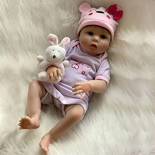 Reborn Baby Doll - 22 Inch Vinyl Brown Eyes