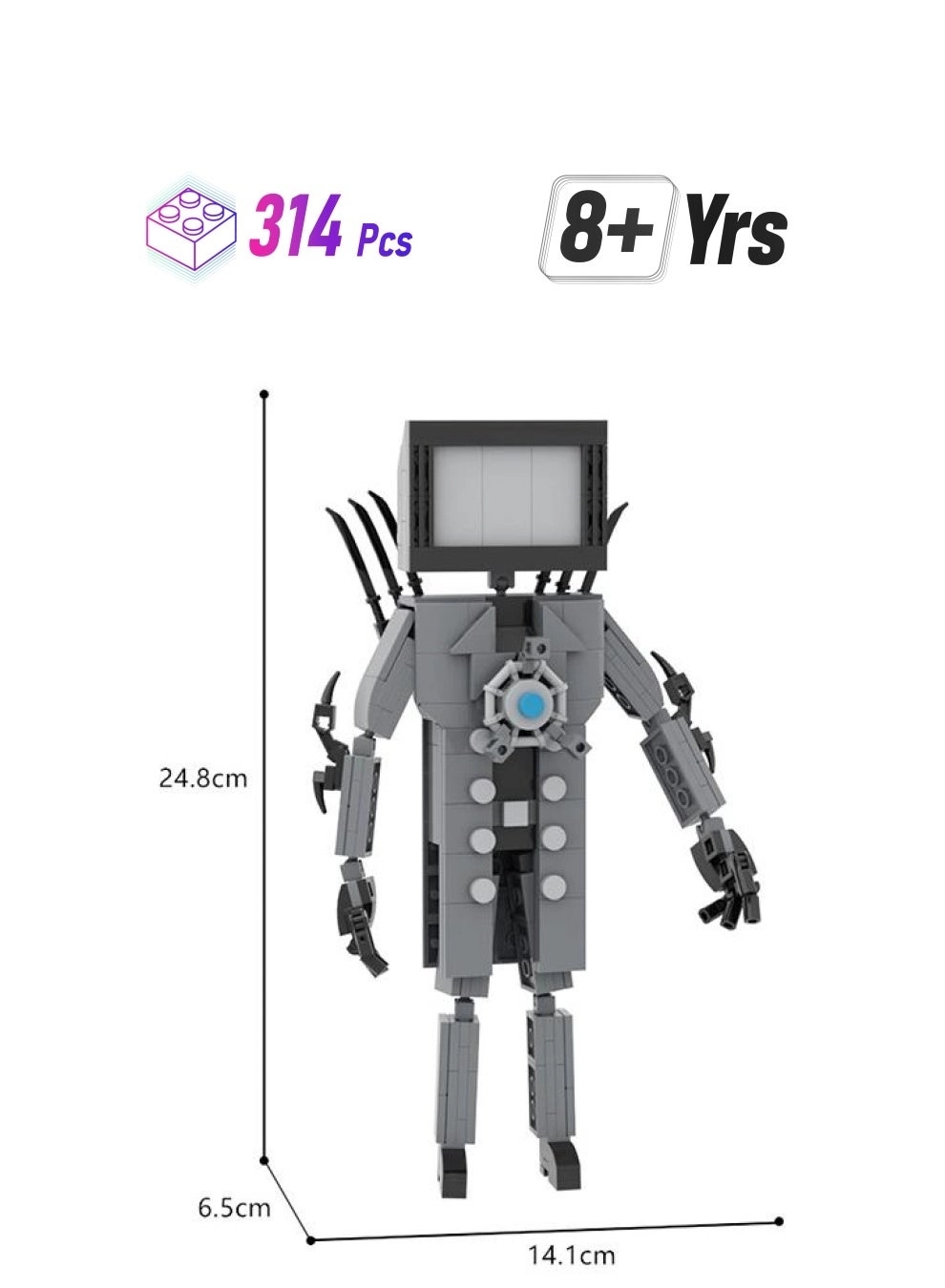Y&D Skibidi Toilet Man - 314 pcs