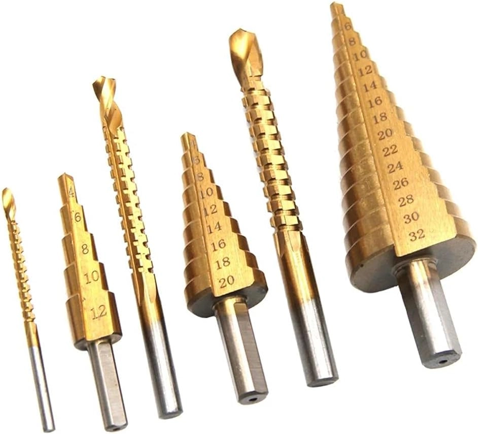 woobles Triangular shank step drill - HSS 3pcs + Saw drill - Titanium plating 3pcs
