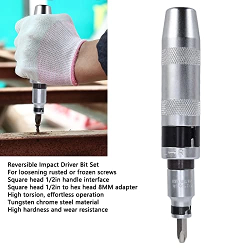 Impact Driver Reversible Slotted and Phillips Screwdriver Set (15 Pcs)