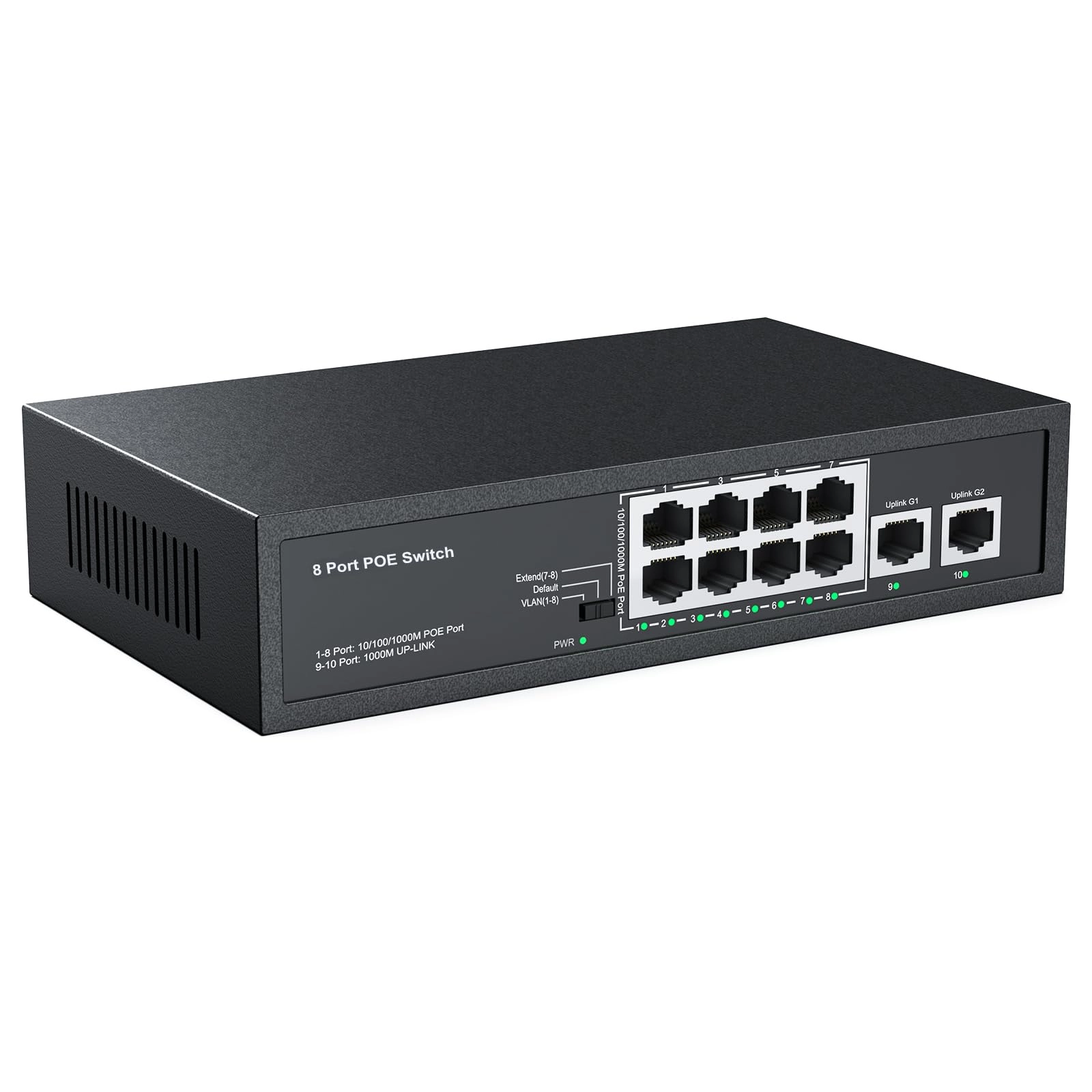8 port poe gigabit switch 8-ports