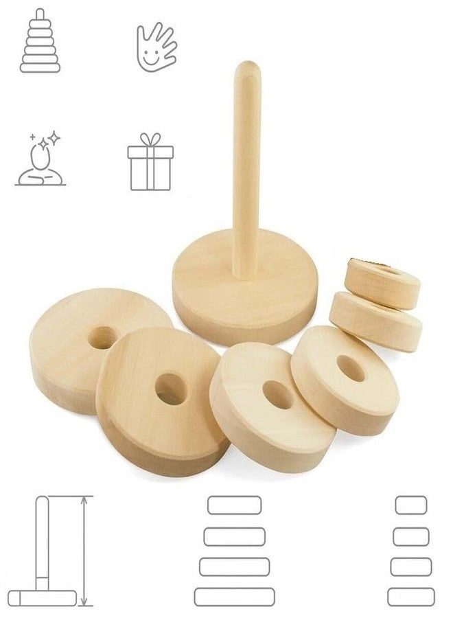 Natural Wooden Stacking Ring Montessori-Inspired
