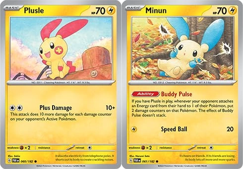 Pokémon Plusle & Minun Paradox Rift - 2pcs