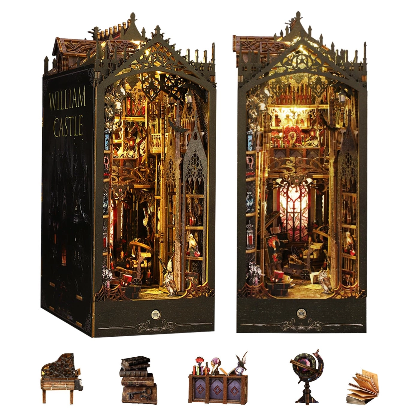 Book Nook - DIY Miniature Kit Sensor Led Light