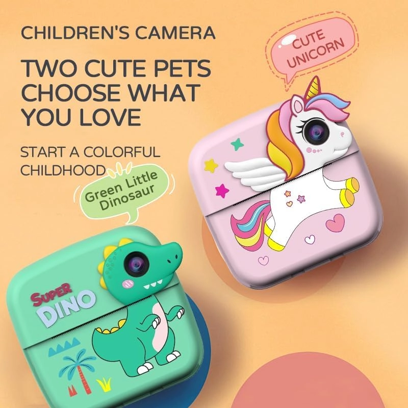 Kids Camera Instant Print - 1080P 32GB Pink