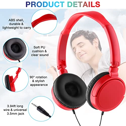 Classroom Headphones Wired Headphone 18 Pack