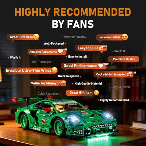 Light Set for Lego 42224 Porsche 911 GT3 R - LED Lighting Set Compatible