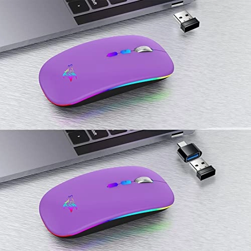 LED Slim Rechargeable Mouse - Wireless