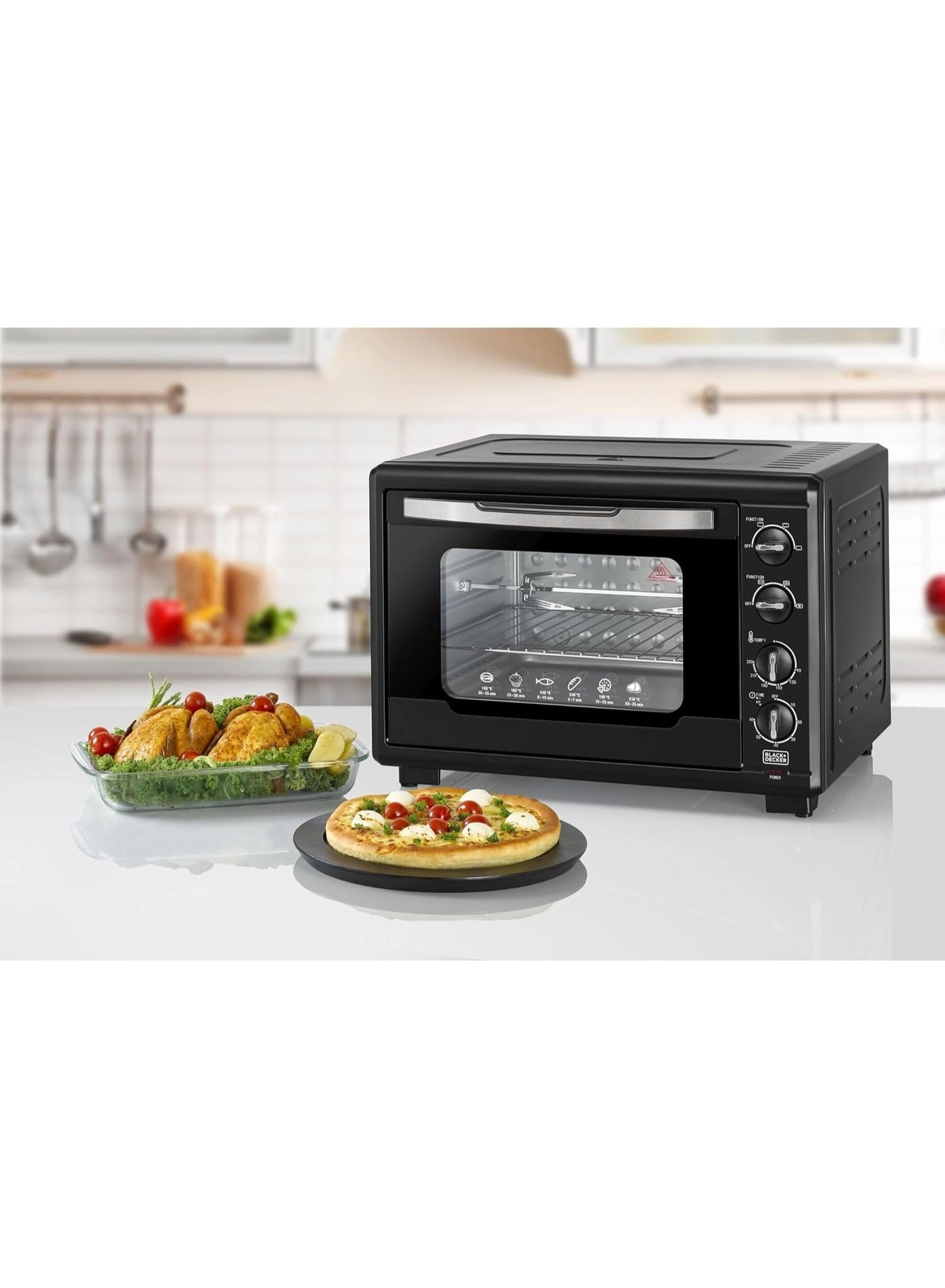 Double Glass Toaster Oven - 55 Liter