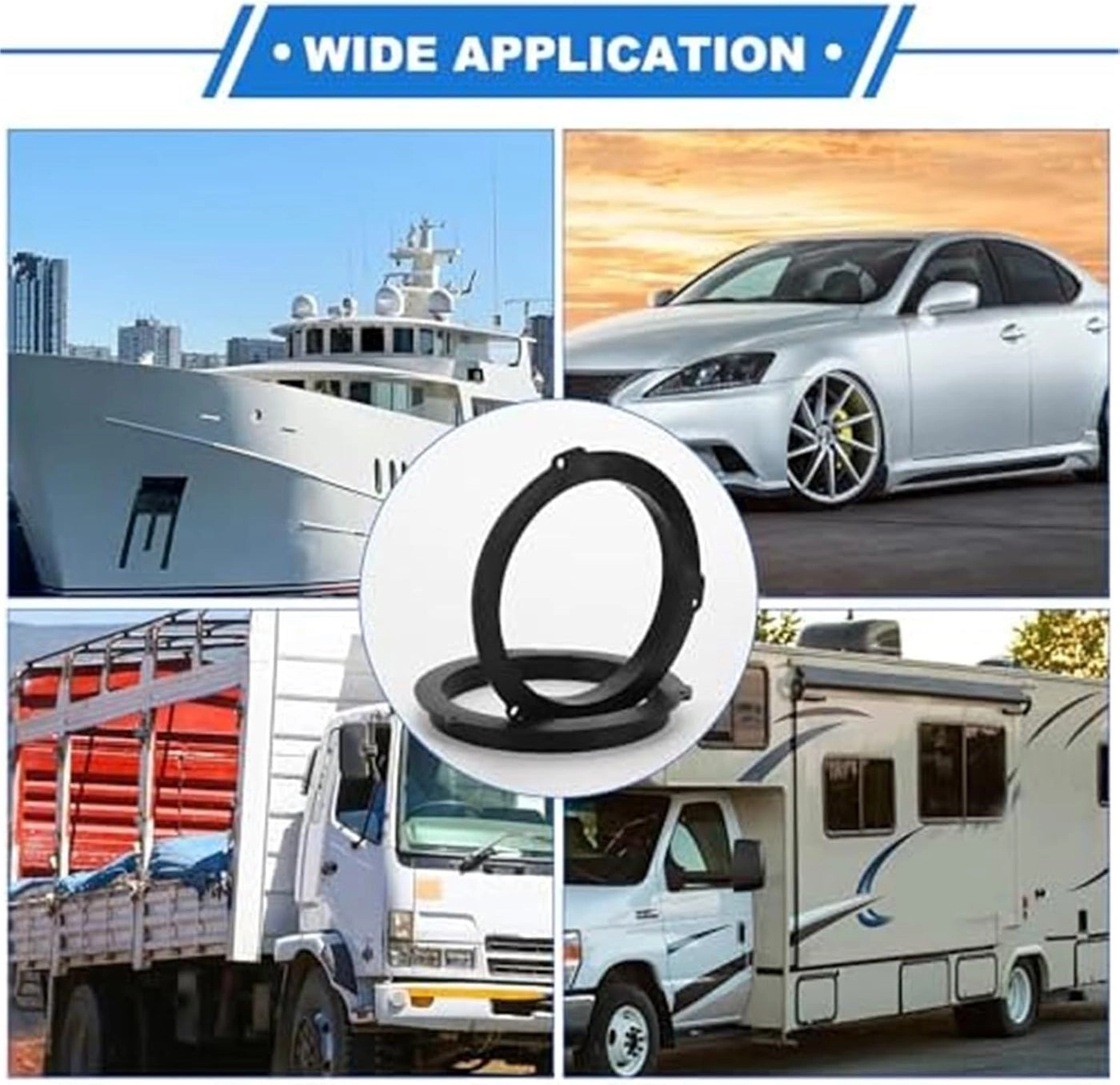 Speaker Spacer Ring - 2 Pcs 6.5 inch