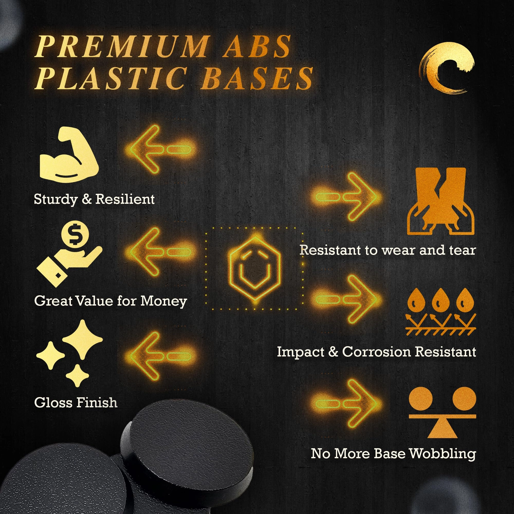 Round Plastic Wargaming Bases - 5 pcs