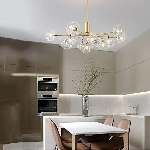 Deflated Shade Chandelier - 13 heads Golden