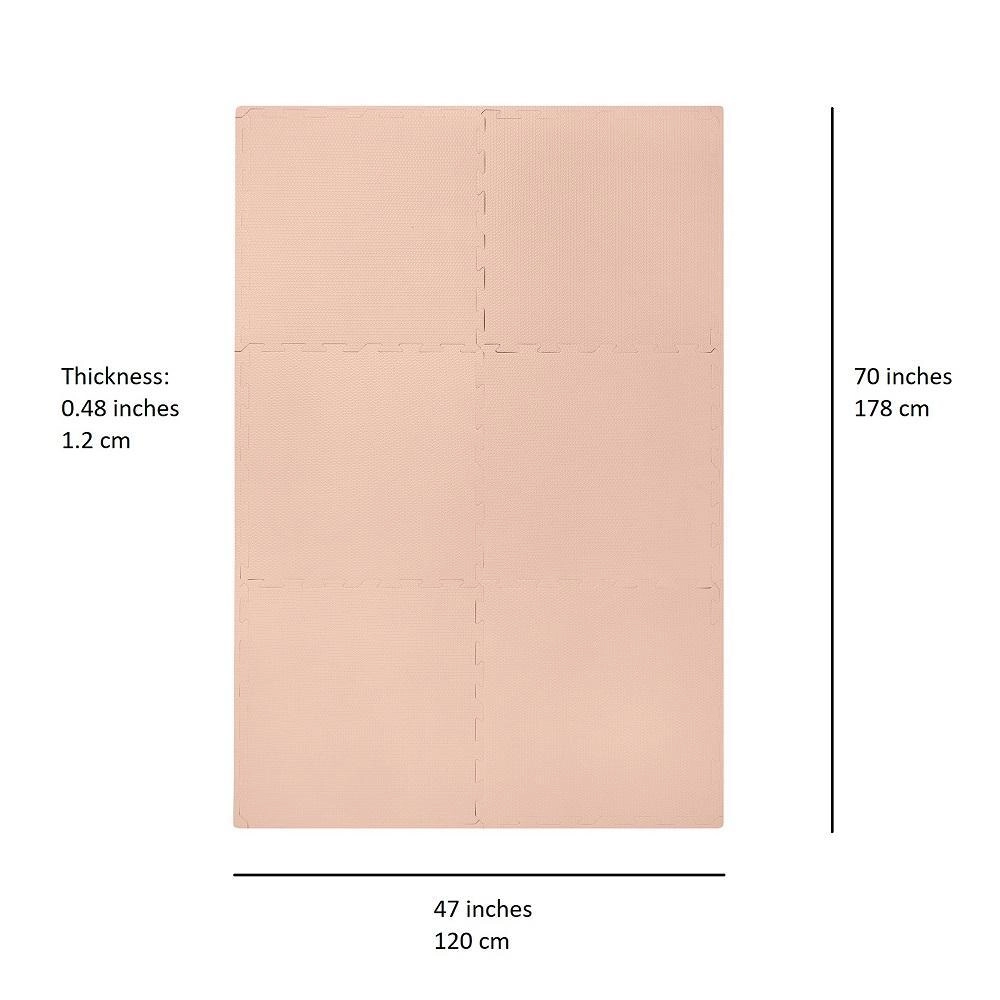 Rectangle Eva Foam Mat - Hazelnut 0 months