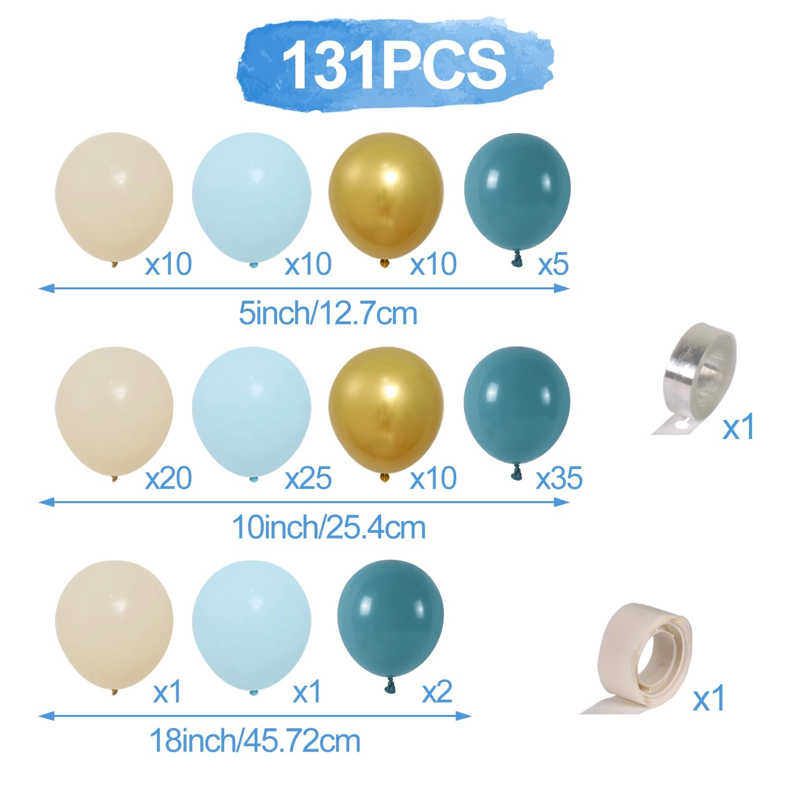 Balloon Arch Kit - 131pcs Anniversary