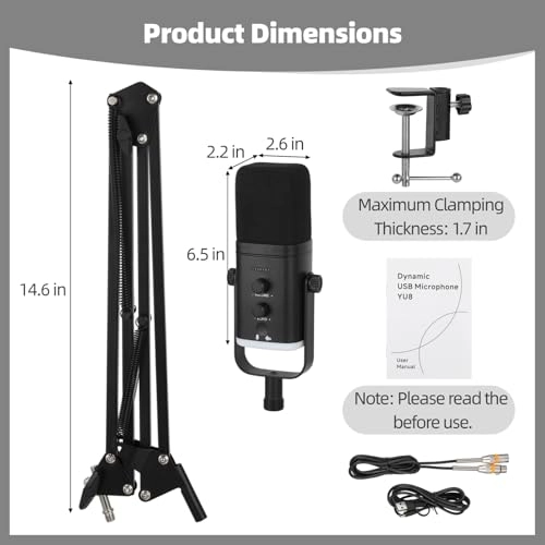 Dynamic Streaming USB Microphone USB+Wireless Microphone