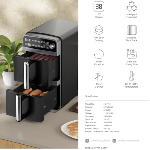 Double-Decker Air Fryer GNDKARF10LBK