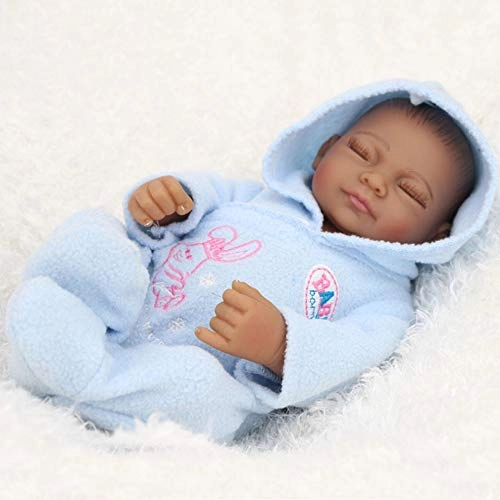 Reborn Baby Doll - 10 inch 25 cm Silicone black skin Ages 3 months+