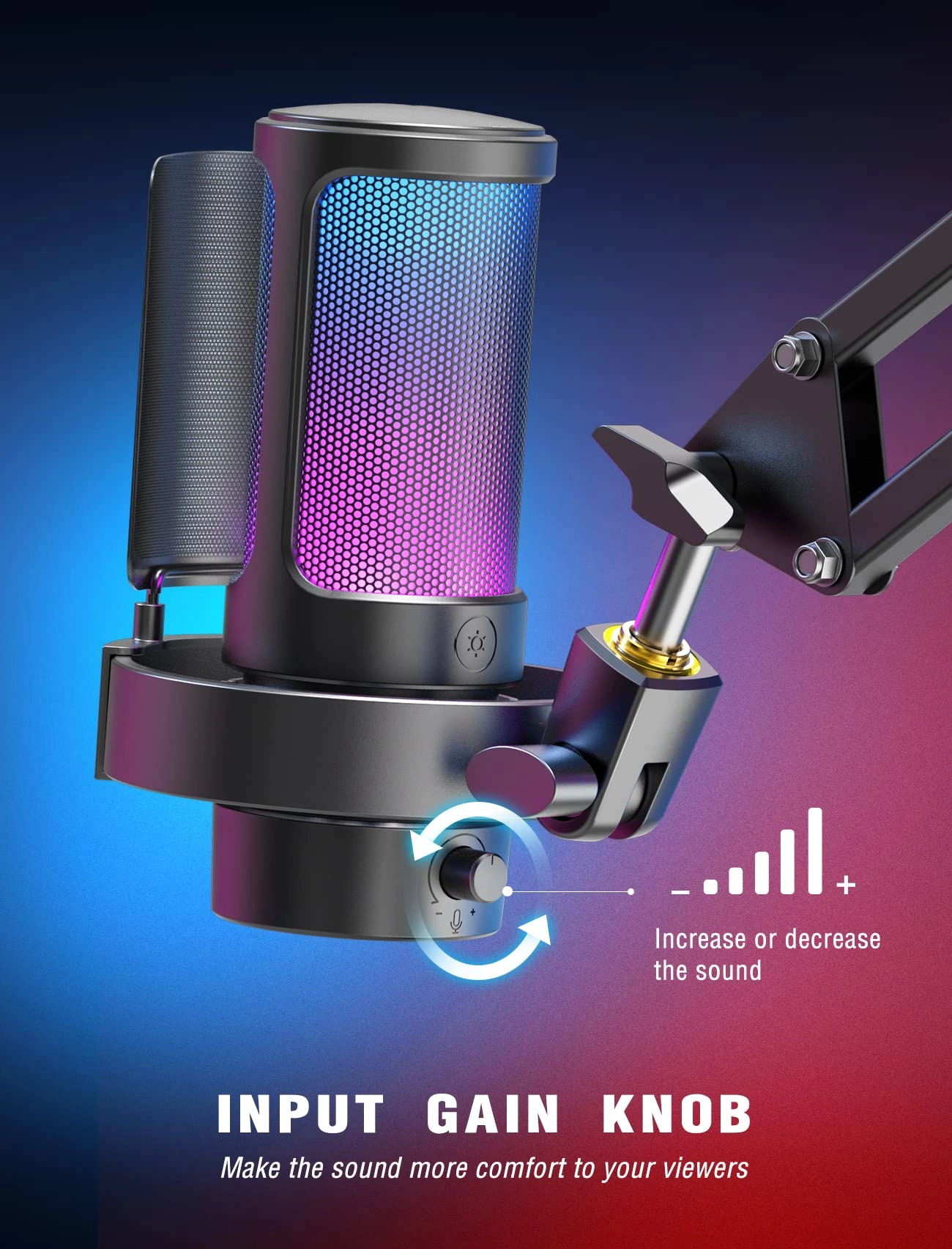 AmpliGame A8 USB Microphone