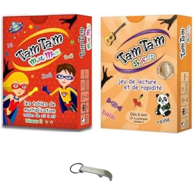 Tam Tam Safari - CP Lv 2 + Multimax Multiplication Tables - Lv 2 + Decaps (French)