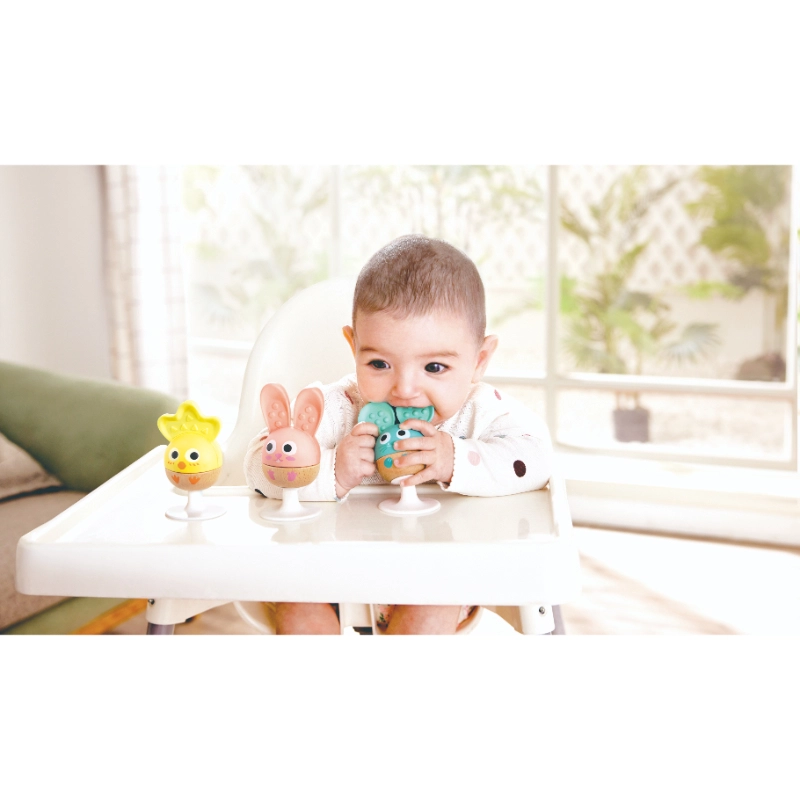 Cheery Critter - Teether Rattle Suction Cup 3 Pcs