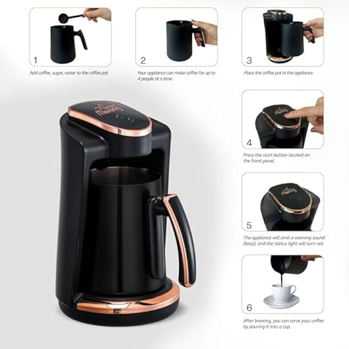 Turkish Coffee Maker With Pot - 4 CUPS 250 ml