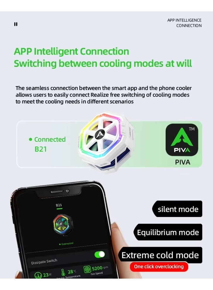 B21 - iPad Cooling Fan 3 Speeds RGB 5000 RPM 23W