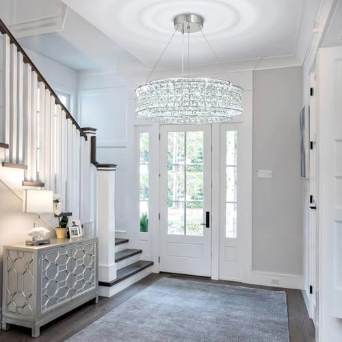 Modern Crystal Chandelier - 3000K 4000K 6000K 3-level dimming