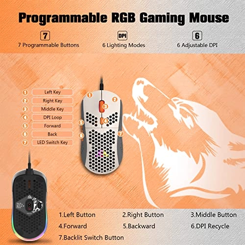 383 PRO M5 Ultralight Gaming Mouse - USB