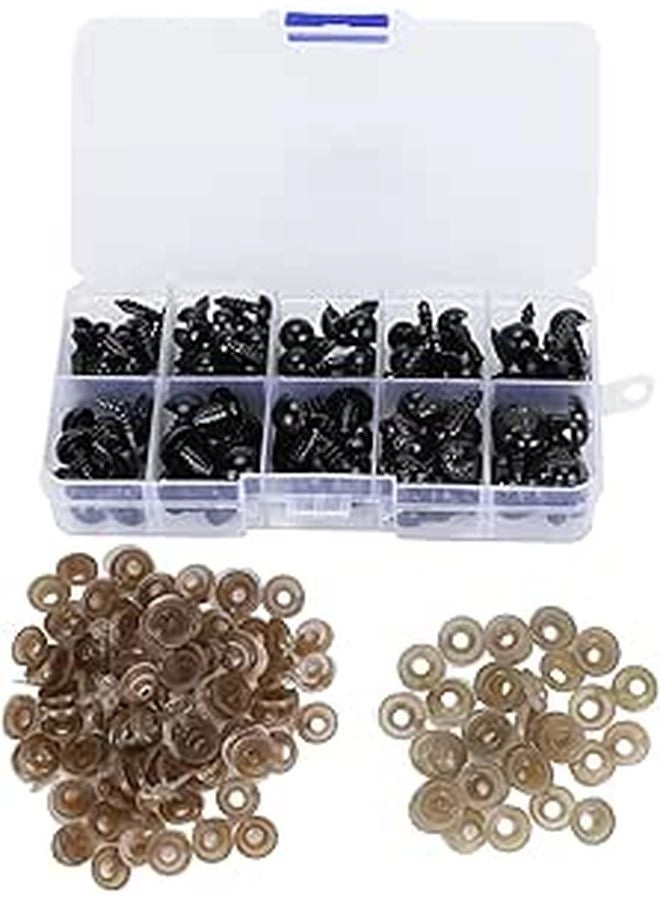 Zerodis Plastic Safety Eyes Noses - 6mm 12x15mm