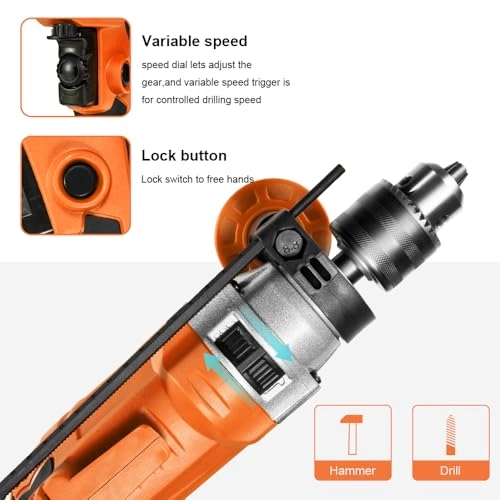 Electric Hammer Drill - 910W 13 mm Chuck