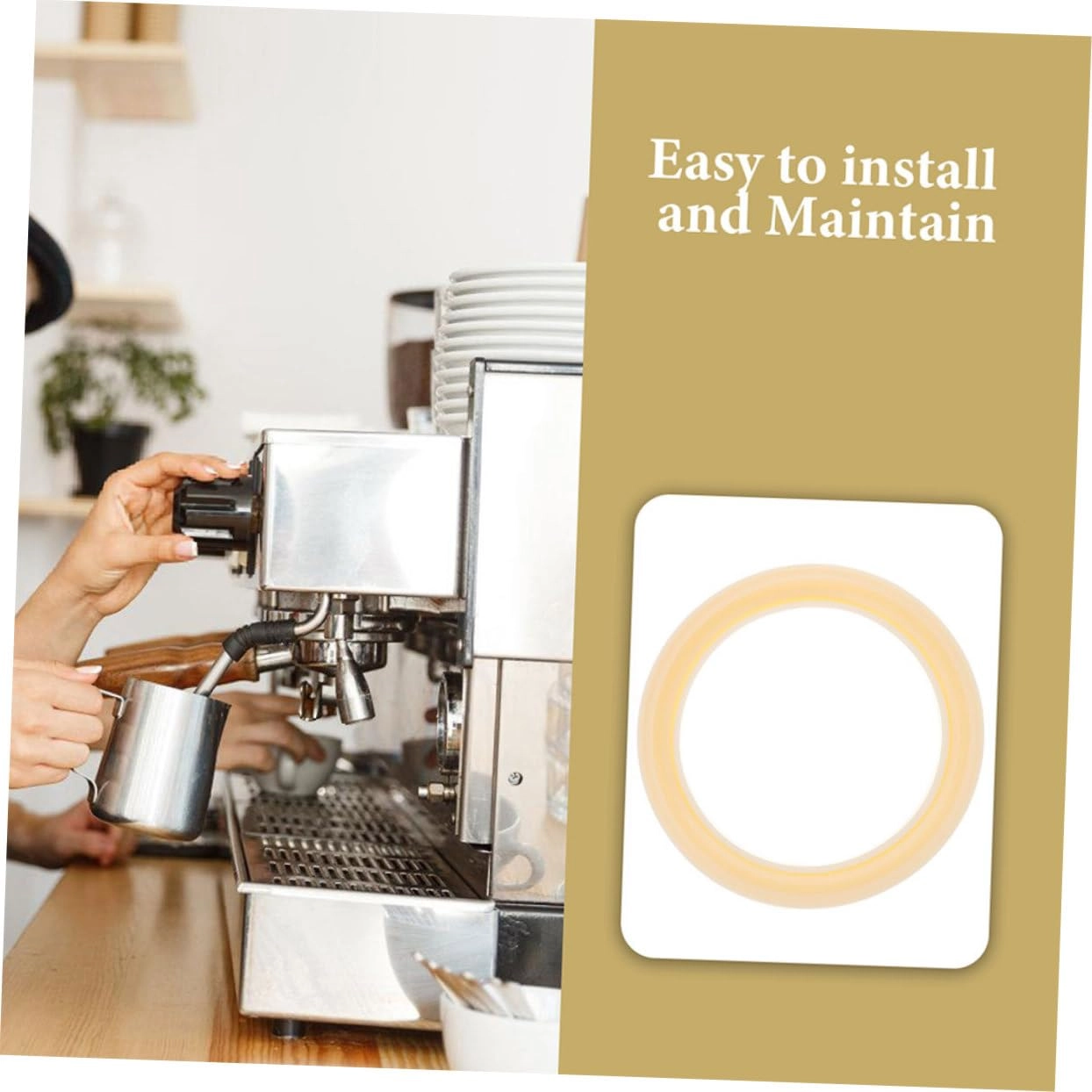 Espresso Machine Steam Ring - 2PCS Sealing Gasket Beige