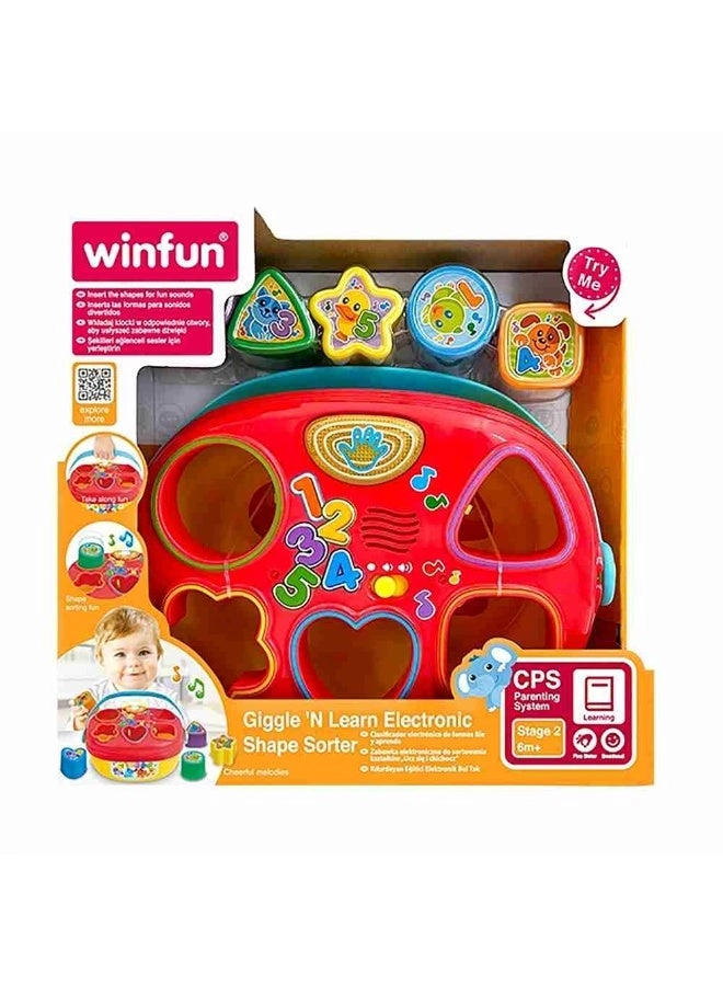 Giggle 'N Learn Electronic Shape Sorter - 5 Shapes Light-up Button