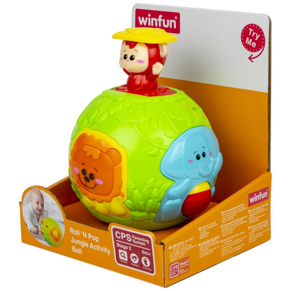 Roll N Pop Jungle Activity Ball - Suitable for 6 months & above