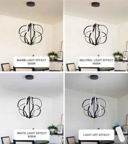 LED Chandelier - 3 Color Temperature Options Dimmable