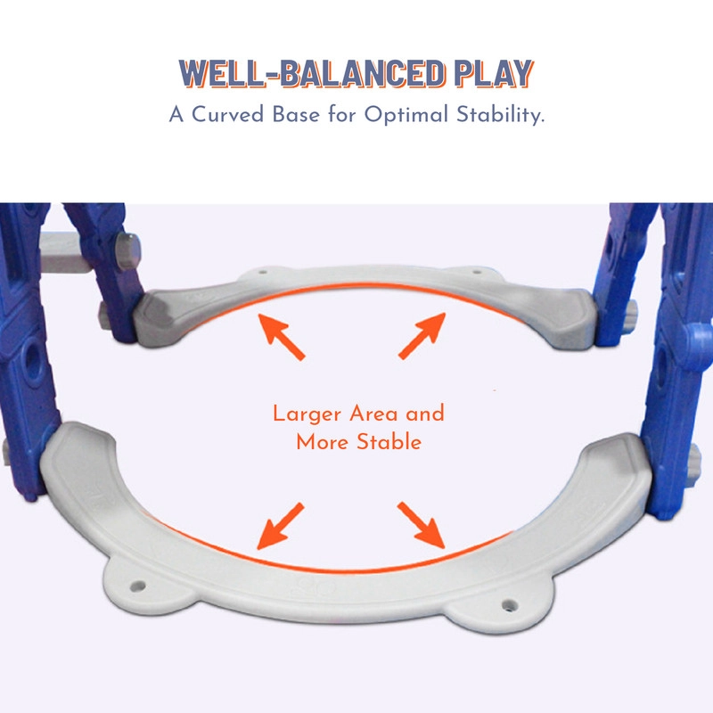 3-In-1 Slide & Swing Set - Blue/Grey Suitable for 3 years & above