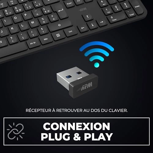 Slim Wireless Keyboard - FR Wired/Wireless