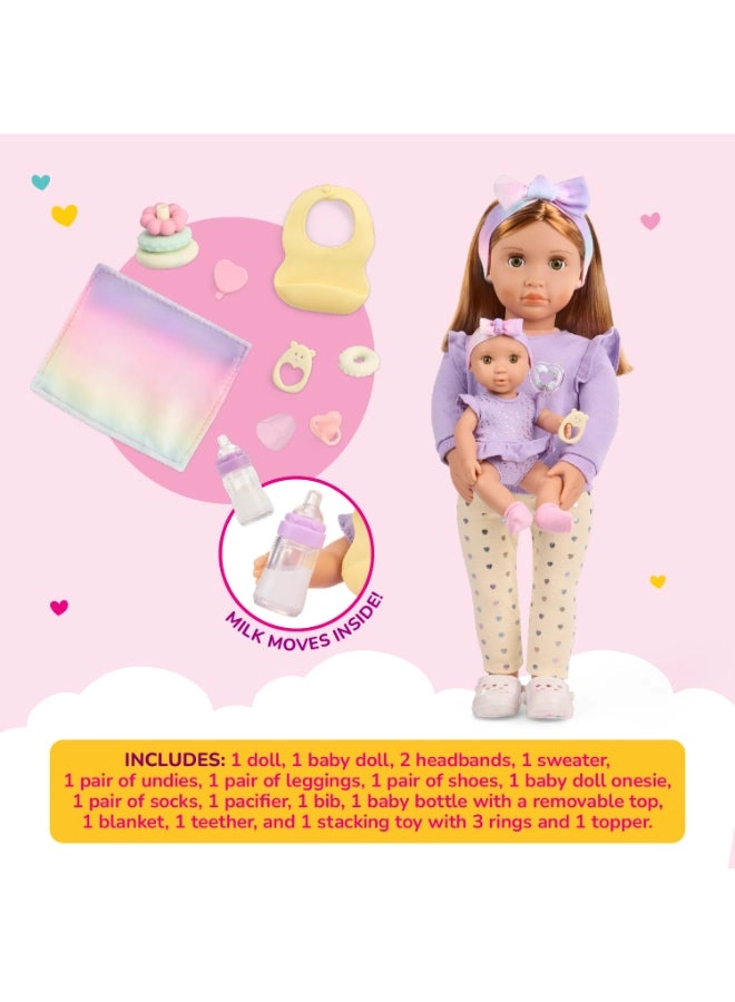 Tory Fashion Doll - 18-inch + Riley Baby Doll - 8-inch